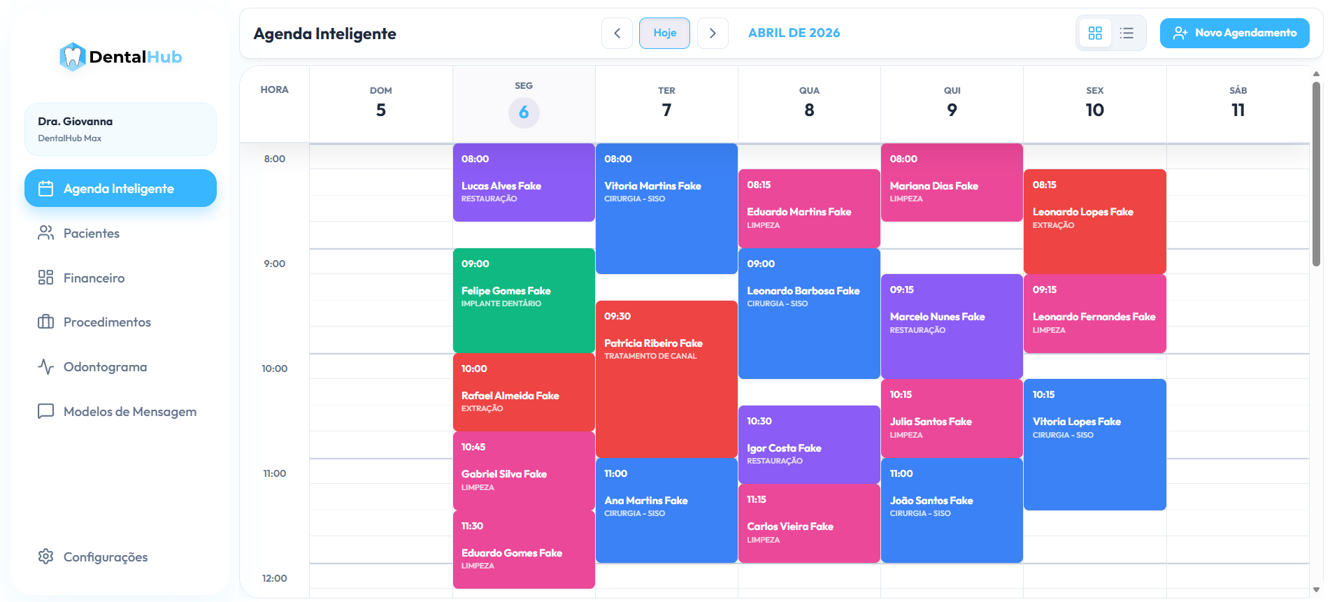Agenda Inteligente do Dental Hub